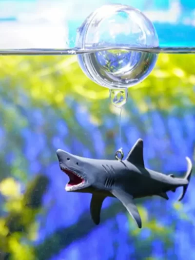 DIY Aquarium Floating Ornaments Creative Aquascape Shark Figurine Decor Fish Tank Craft Undersea Animal Landscaping Decorations