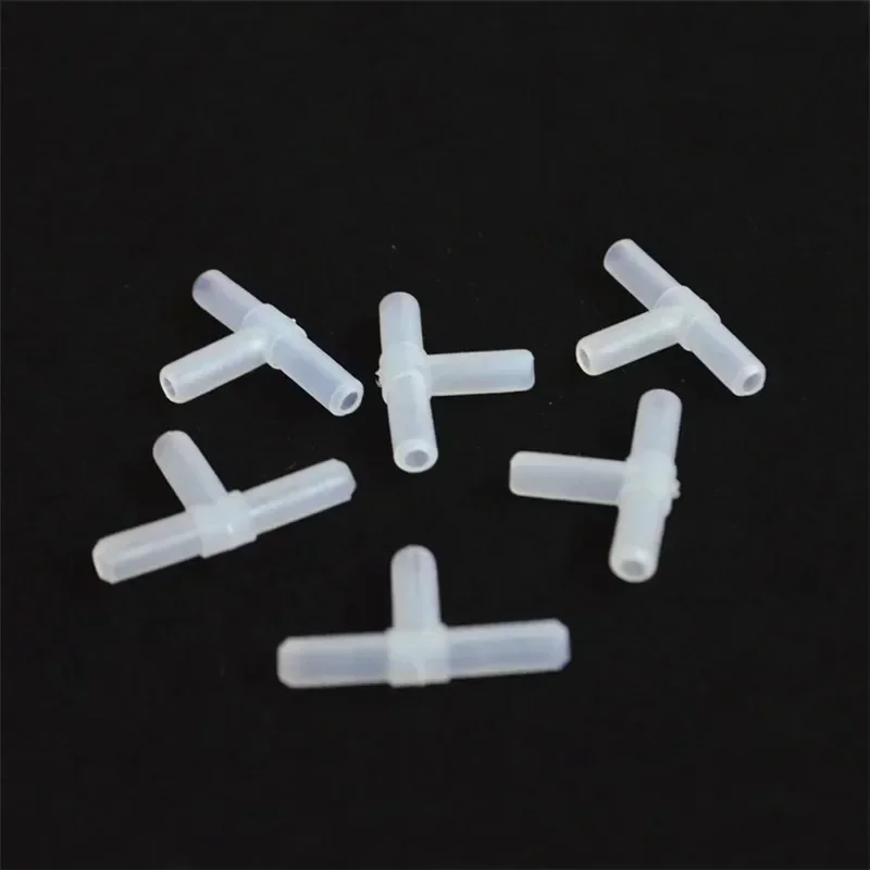 10PCS 4mm Plastic Tee's "T" 3-Way Fish Tank Acuarios Aquarium Air Pump Line Tubing Joints Connectors Air Pump Accessories - Image 2