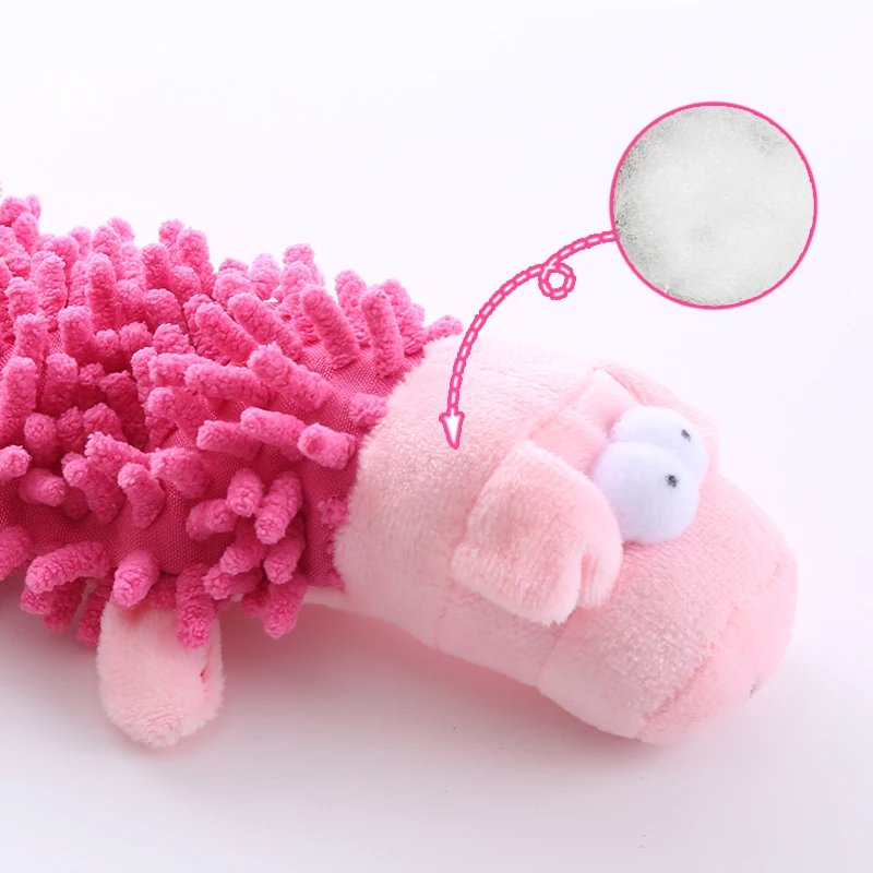 Pet dog toy sound plush toy mop fur shell frog hippo teeth grinding supplies - Image 6