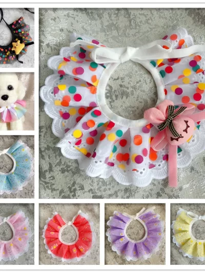Cute Dog Collar Pet Accessories Puppy Kitten Bandana Bibs Little Cat Neckerchief Adjustable Neck Strap Necklace Pet Products#1-9