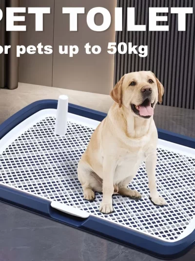 Dog Potty Training Toilet, Plastic Dog Pee Pad Holder With Removable Net, Reusable Dog Potty Trainer Dog Toilet Tray For Pets Up