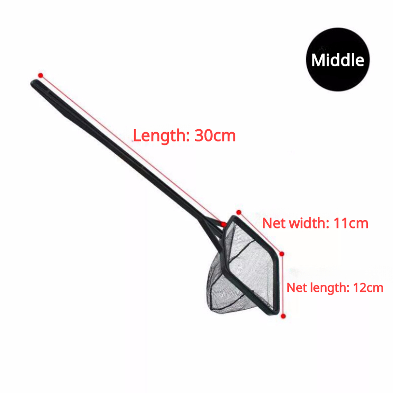 41cmx12cm Portable Long Handle Square Aquarium Fish Tank Fishing Net Landing Net Fish Floating Objects Cleaning Tools - Image 10