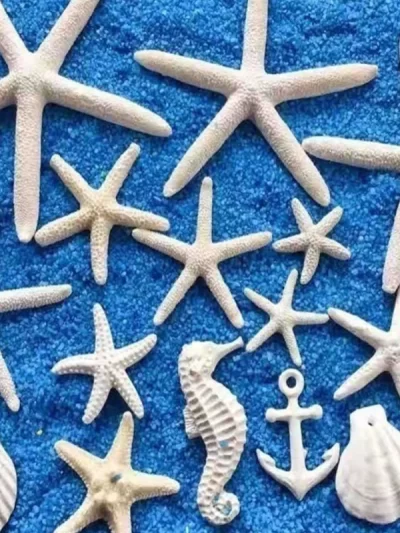5pcs/set Aquarium Starfish, Seahorses, Shells, Starfish, Spotted Starfish,And Spear Decorations, Designed For Aquarium Decoratio