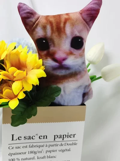Cute El Gato Cat Plush Toys Wowwow Cat Dolls Plushies Simulation Stuffed Animals Birthday Holiday Gift Kids Collectible Toy