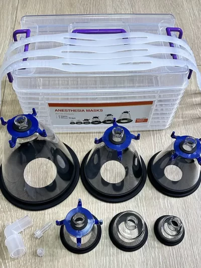 Pet Breathing Mask Animal Anesthesia Kit For Cat Dog Bird Snake Rat With Oxygen Onhalation Atomization Clinic Hospital Supplies