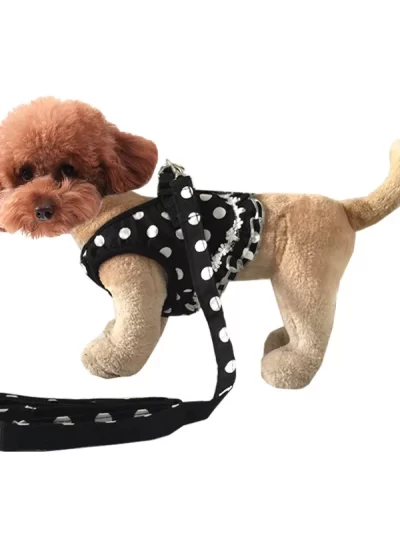Dog Harness Dog Leash Small Dog Polka Dot Vest Leash Pet Supplies Dog Harness and Leash Set  Cat Harness  Pet Collars