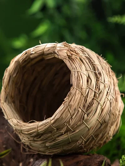 Birds Nest Bird Cage Natural Reed Grass Spherical Hummingbird Nest Outdoor Decorative Weaved Hanging Bird Nest Hous Proficient