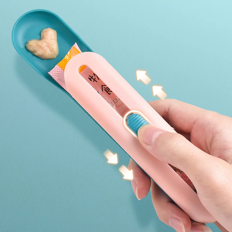 Pet Feed Spoon Food Scoop Cat Treat Bars Squeezer Cereal Dispenser Puppy Kitten Snack Liquid Food Scoop Kitty Treat Accessories - Image 2