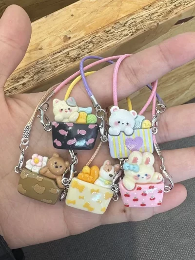 1pc Mini DIY Pet Ornament for 15-17CM Doll Plush Dollhouse Hanging Neck Accessories Dollhouse Pendant