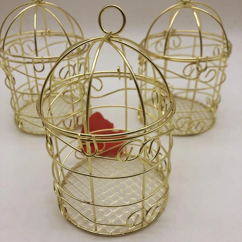 Bird Feeder Metal Fat Ball Bird Feeders Outdoor Small Hanging Gold Wild Bird Feeder Bread Holder Home Decorations - Image 2