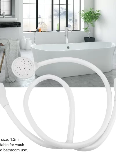 Bath Shower  and Hose Set Double Tap Push On Bath Shower  and Hose Hairdresser Shampoo Spray Pet Cleaner Set