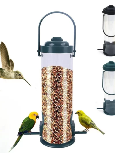 Automatic Bird Feeder With Multiple Holes Durable Hanging Design For Wild Flying Animals Outdoor Garden Paddock Patio