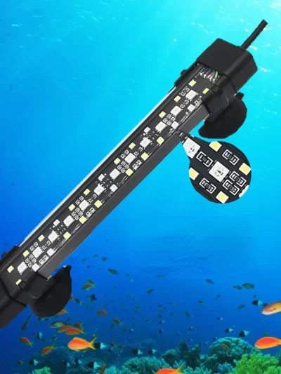 20-70cm Fish Tank 24/7 Full Spectrum Lighting LED Light Aquarium Decoration Aquatic Plant Growth Lamp IP68 Waterproof Freshwater