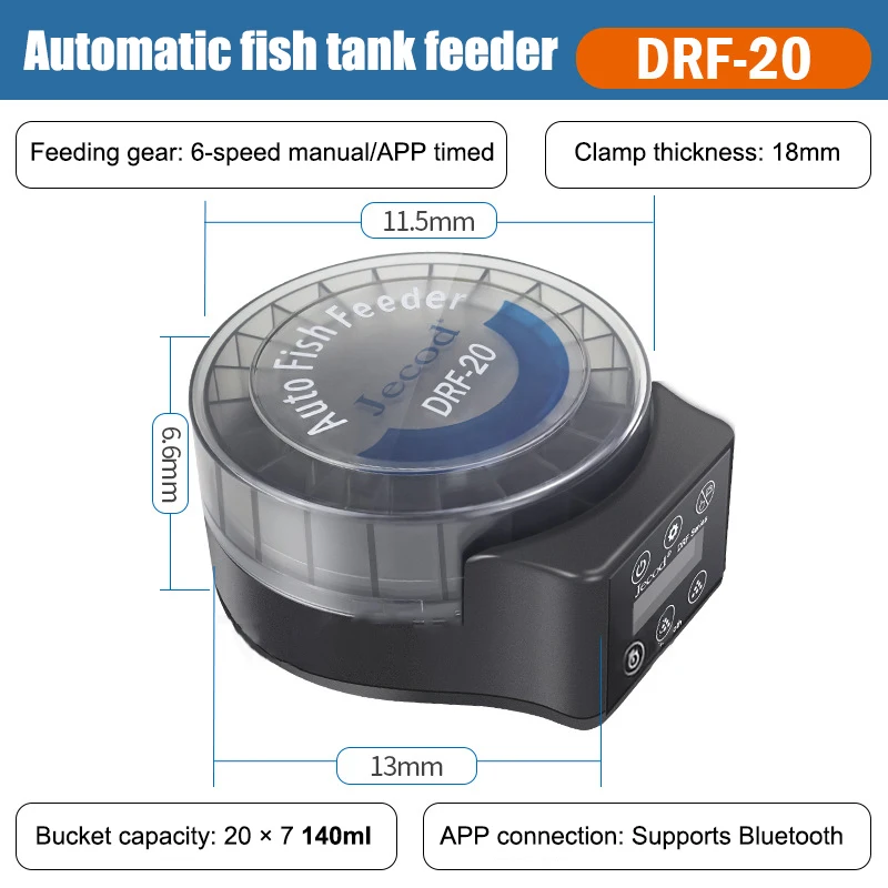 Automatic Fish Tank Feeder Remote Control Timed Quantified Large Capacity Food Dispenser For Aquarium Pet Fish - Image 7