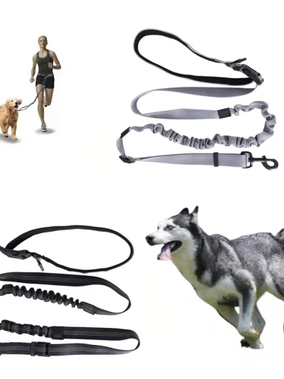 Hand Free Dog Leash for Pet Walking Running Jogging Adjustable Dog leash Waist Belt Chest Strap Traction Rope Dog Accessories