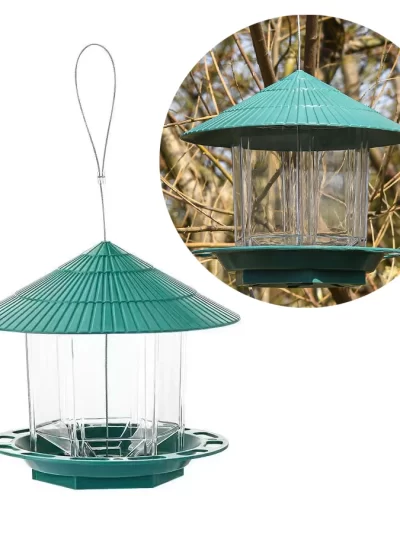 Bird Feeder Squirrel Cage Accessories Parrot Garden Birds Feeders Outdoor For Pigeons Automatic Supplies Hummingbird Food House