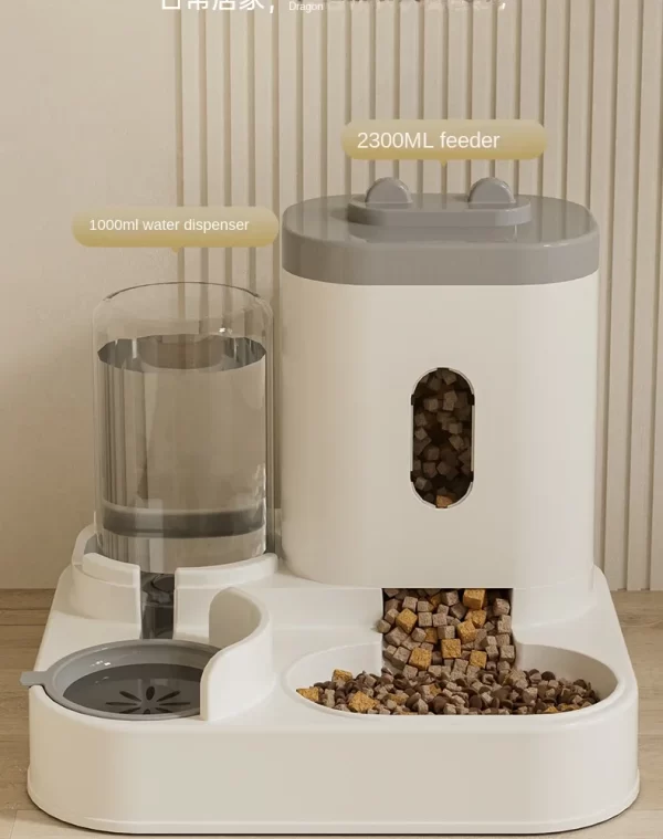 Water and Cat Food Automatic Dispenser Pet Automatic Feeder Large Capacity Raised Stand Dish Bowl Pet Accessories - Image 10