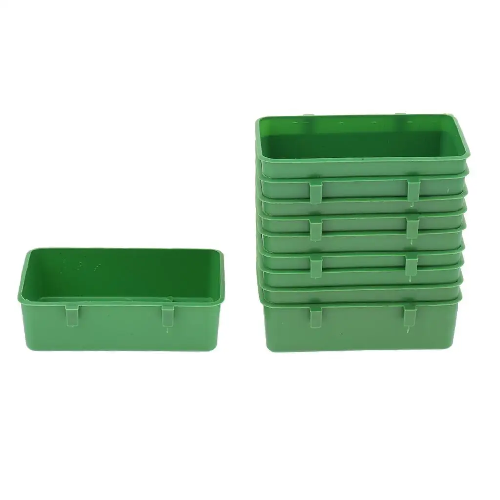 10Pcs Plastic Bird Feeder Parrot Food Water Bowl Cage Accessories for Pigeons Cockatiels Bird Feeding Supplies - Image 2