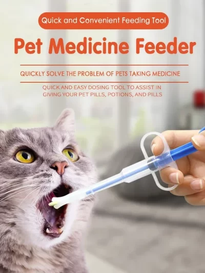 Pet Syringe, Medicine Water Milk Syringe, Tablet Pill Gun, Piller Push Dispenser, Tube Feeder Tools, Dog Cat Accessories, 1PCS