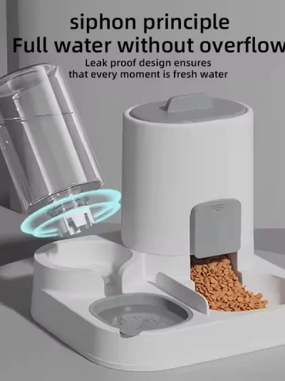 Cat feeding water feeder dog bowl cat bowl smooth food and water supply two-in-one water dispenser cat bowl pet supplies