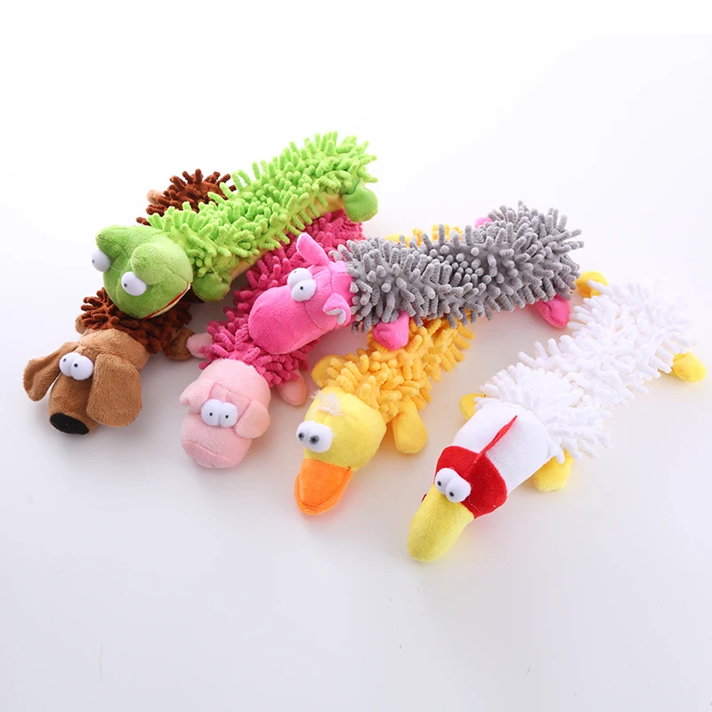 Pet dog toy sound plush toy mop fur shell frog hippo teeth grinding supplies - Image 3