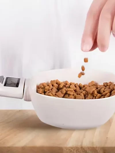 Pet Food Scale Digital LCD Electronic Weighing Tool With Measuring Spoon For Dog Cat Feeding Accurate Kitchen Scale Portable