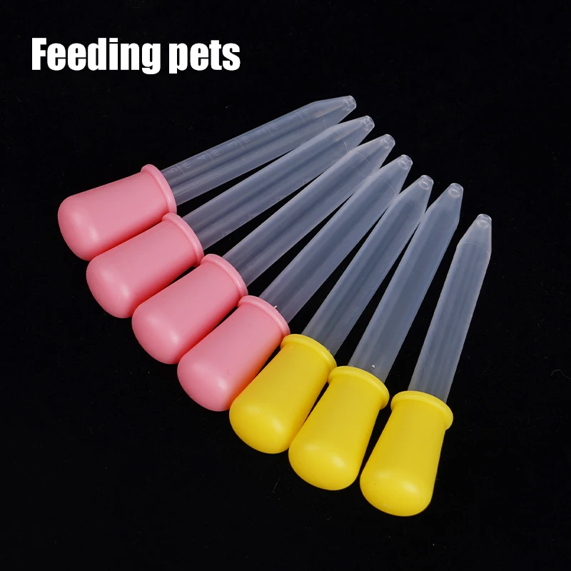 5pcs 5ml Small Silicone Plastic Pipette Dropper Feeding Medicine Pipette Dropper Feeding Medicine for Cat Dog Small Pet Feeder - Image 4