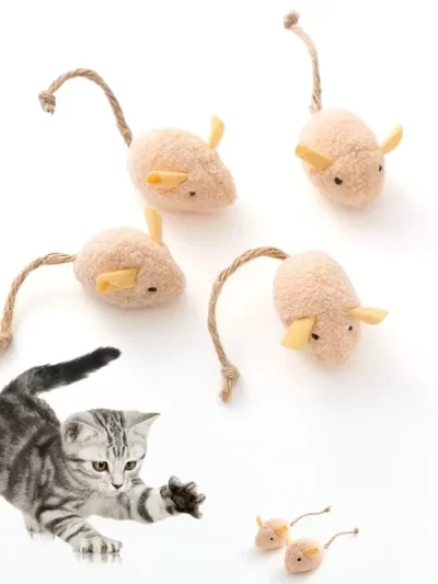 Toys For Cats  Plush Mouse Teasing Cat Hi Play Interactive Soothing Pet Toy Supplies