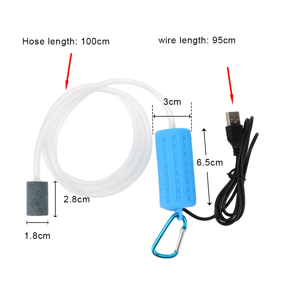 Fish Tank Accessories Mini USB Aquatic Terrarium Filter Mute Energy Saving Supplies Aquarium Fish Tank Oxygen Air Pump Portable - Image 2