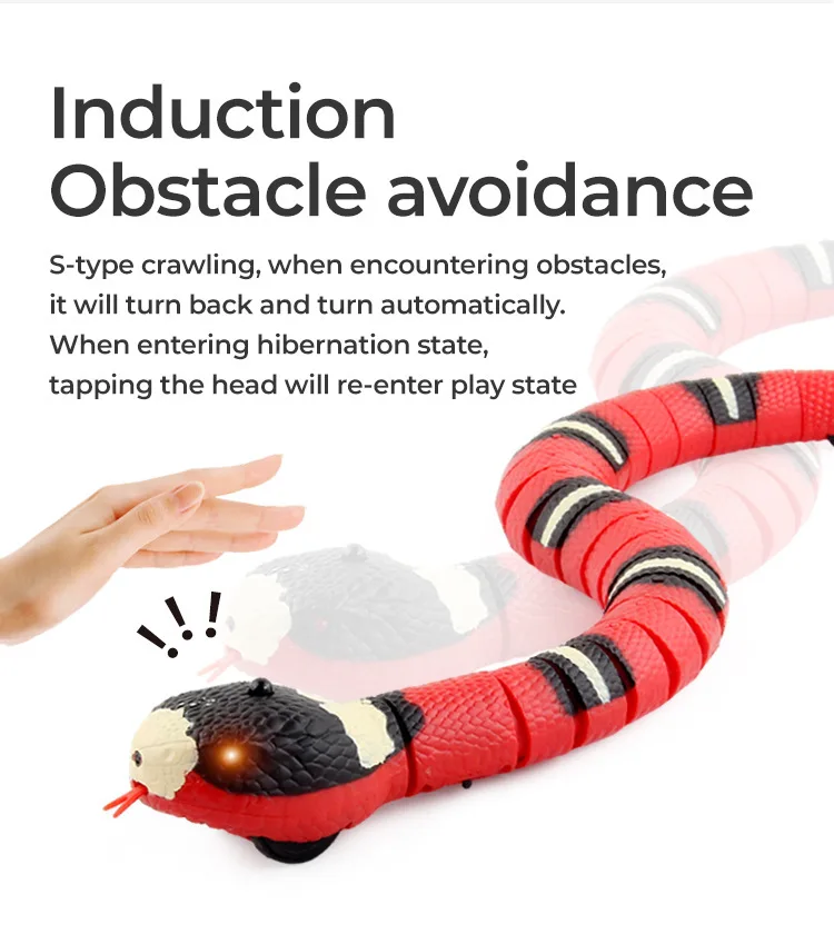 Smart Sensing Cat Toys Interactive Automatic Eletronic Snake Cat Teaser Indoor Play Kitten Toy USB Rechargeable for Cats Pet Dog - Image 8