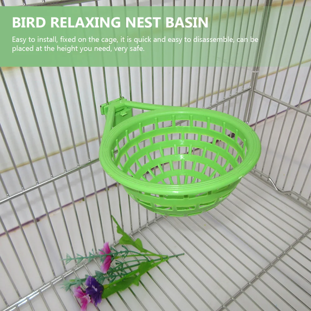 6 Pcs Bird Nest Bowl Cage Small Canary Nests for Cages Plastic Hanging Parrot Container - Image 6