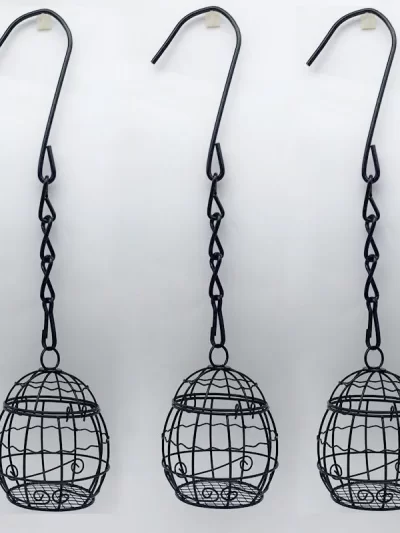 Outdoor Birdcage Bird Feeder Spring Hanging Bird Feeder Garden Yard Feeder