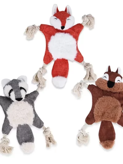 Pet Toys Plush Soundmaking Dog Supplies Durable and Bite Resistant Fox and Squirrel Pet Toys