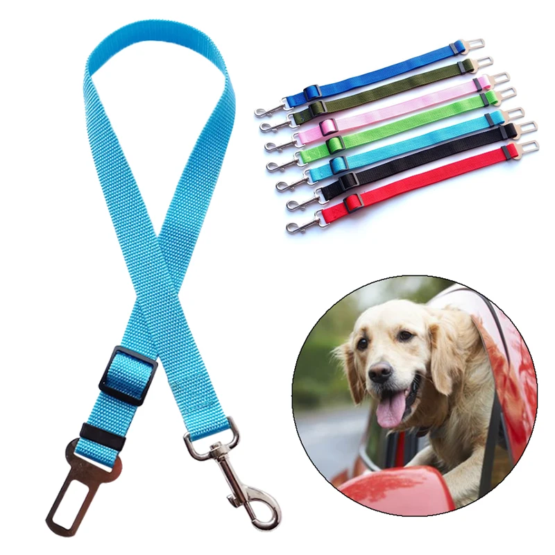 2021 New Vehicle Car Pet Dog Seat Belt Puppy Car Seatbelt Harness Lead Clip Pet Dog Supplies Safety Lever Auto Traction Products