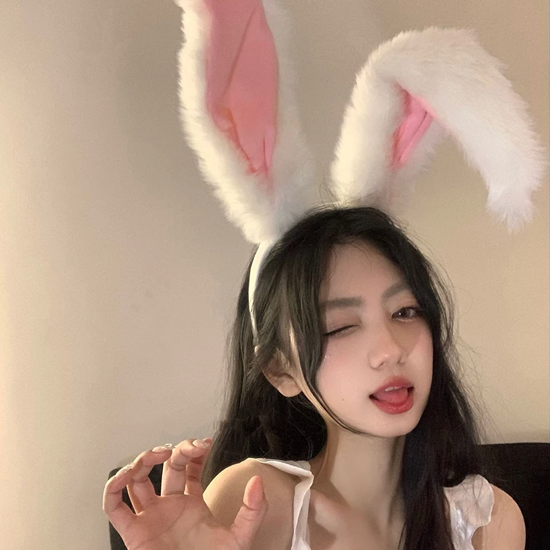 DIY Extra Large Rabbit Ear Headband Adult Children Hairband Girl Plush Bunny Hairband Cosplay Lolita Rabbit Ear Hair Accessories - Image 3