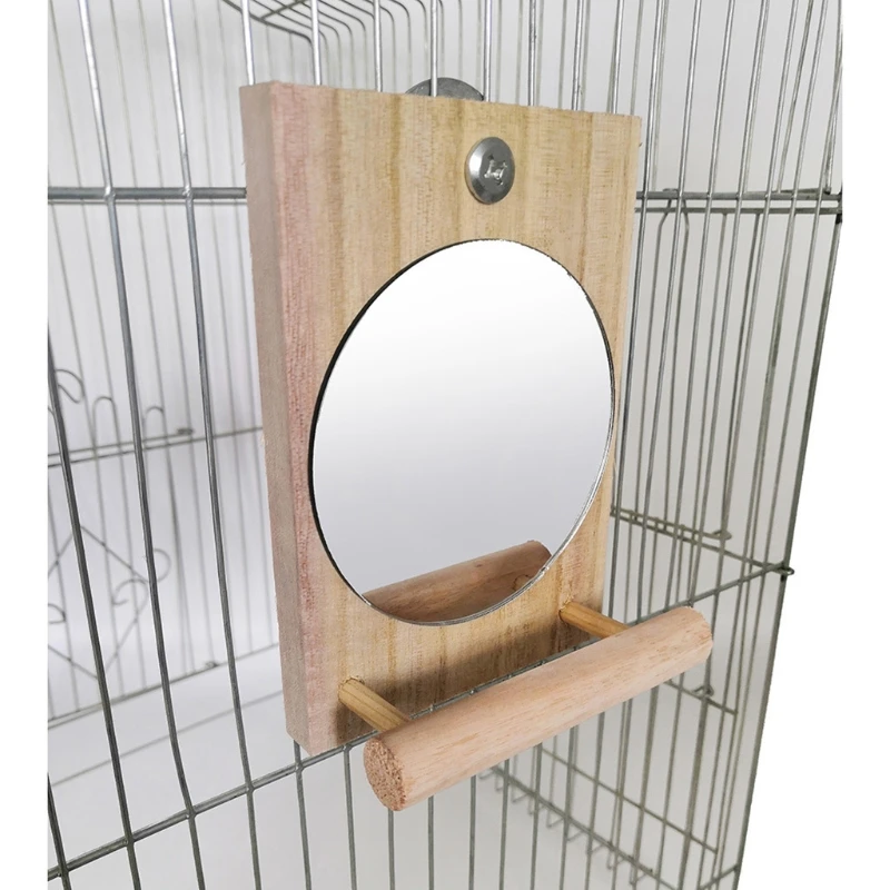 Bird Mirror with Perch Parrot Birdcage Stands for African Greys Cockatiels - Image 7