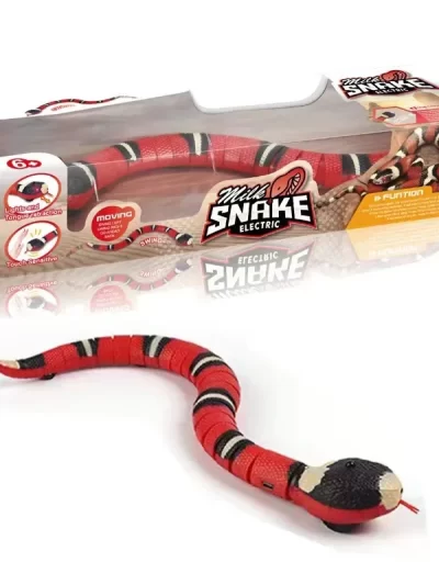 Smart Sensing Cat Toys Interactive Automatic Eletronic Snake Cat Teaser Indoor Play Kitten Toy USB Rechargeable for Cats Pet Dog