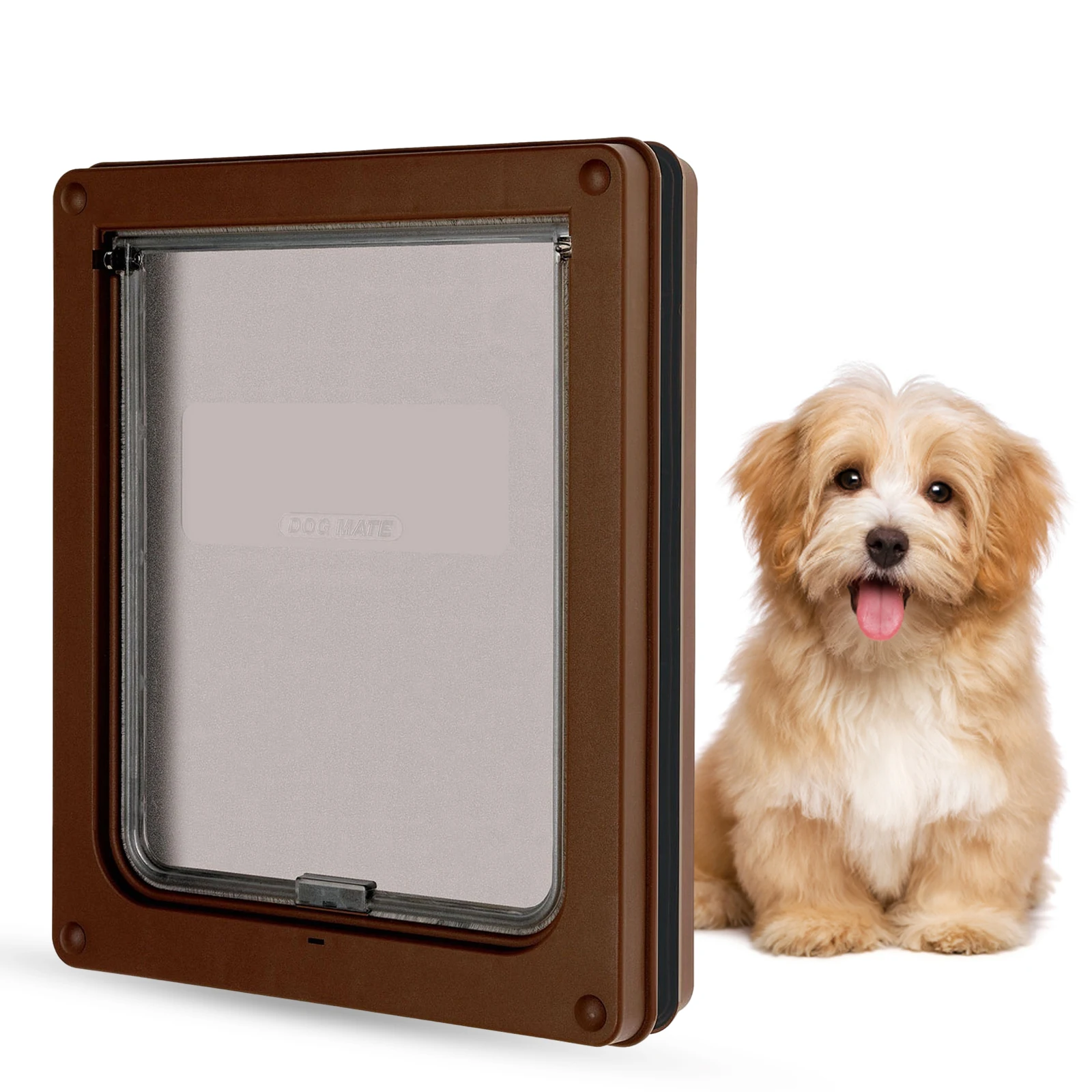 Dog Cat Flap Door Security Flap Door For Dog Cat Kitten Cat Puppy Safety Gate PVC Plastic Small Pet Supplies - Image 5