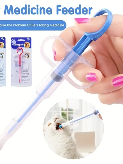 Pet Medicine Feeder Cat Tablet Syringe Feeder Soft Tip Dual Purpose Feeder Cat Pill Shooter Pet Pills Applicator Random Color