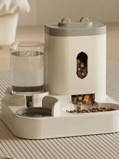 Water and Cat Food Automatic Dispenser Pet Automatic Feeder Large Capacity Raised Stand Dish Bowl Pet Accessories