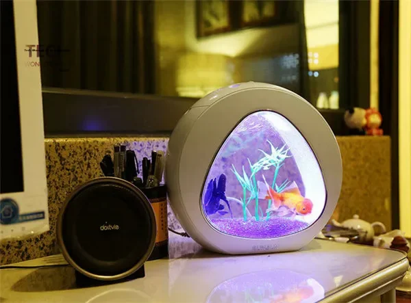 SUNSUN acrylic aquarium ecology fish tank office desktop creative aquarium integration filter LED light system YA-02 big size - Image 7
