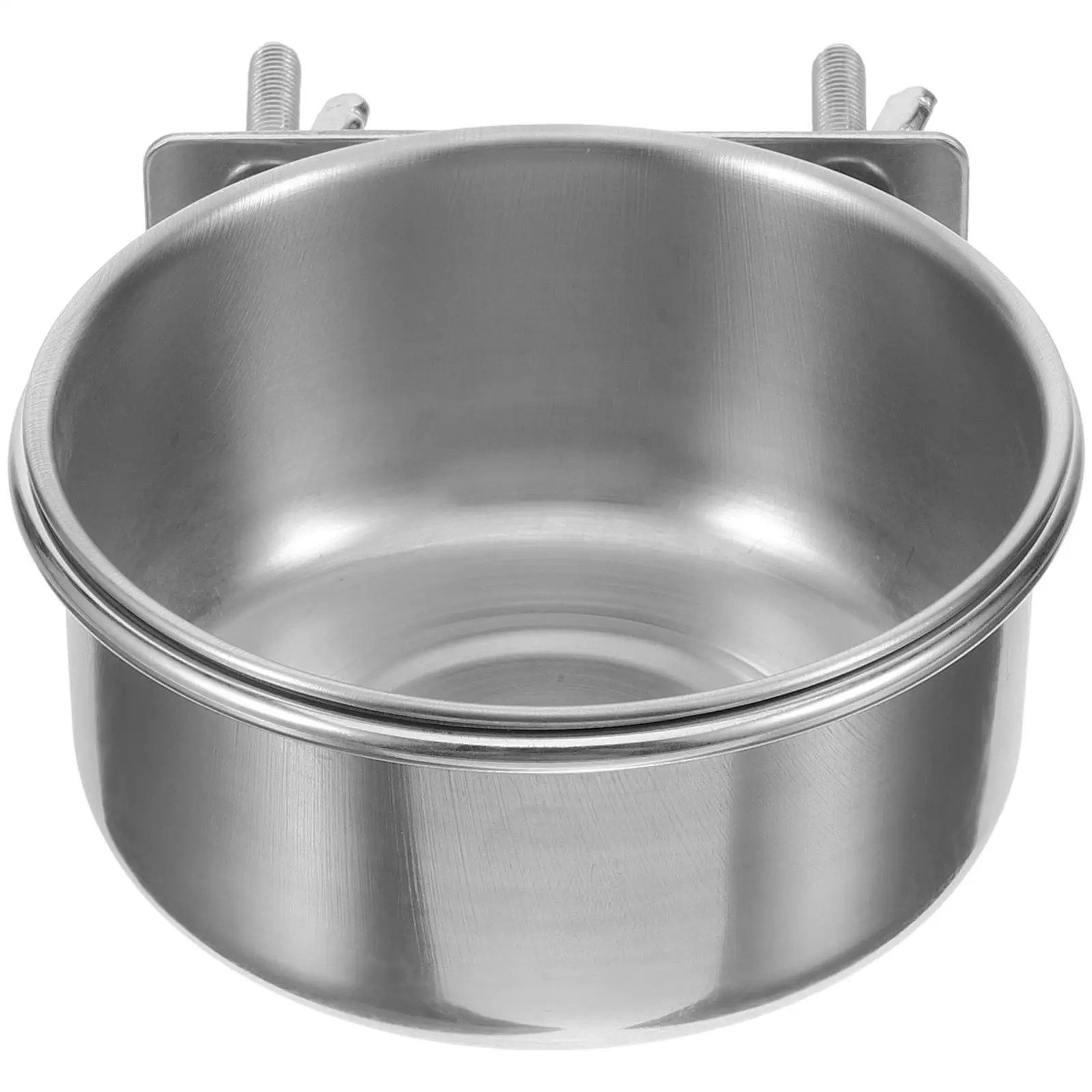 1Pc Stainless Steel Bird Food Bowl Double Screw Parrot Feeder Cage Accessories Water Feeder Pet Products Bird Feeders For Cage