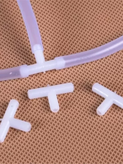10PCS 4mm Plastic Tee's "T" 3-Way Fish Tank Acuarios Aquarium Air Pump Line Tubing Joints Connectors Air Pump Accessories
