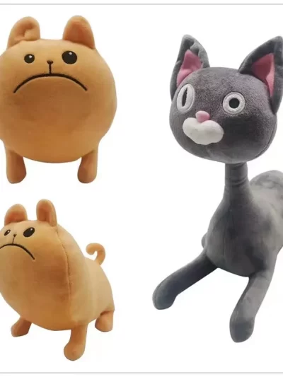Cute Noodle and Bun Plush Toys Kawaii Soft Stuffed Animal Noodle Cat Bun Dog Plushie Doll Room Decor Toy for Kids Brithday Gifts