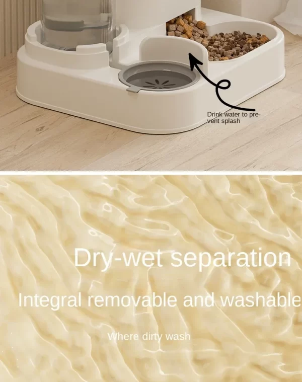 Water and Cat Food Automatic Dispenser Pet Automatic Feeder Large Capacity Raised Stand Dish Bowl Pet Accessories - Image 16