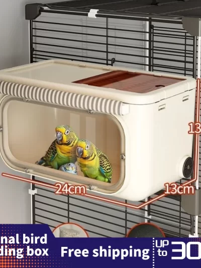 Transparent Bird Nest Breeding Box Cage Arakeet Nesting Box Acrylic Parrot Breeding House Bird Hanging Nest Birdcage Accessories