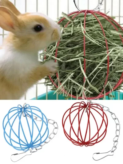 Hanging Long Chain Round Rabbit Grass Ball Mini Pet Grass Food Ball Rack Pet Supplies