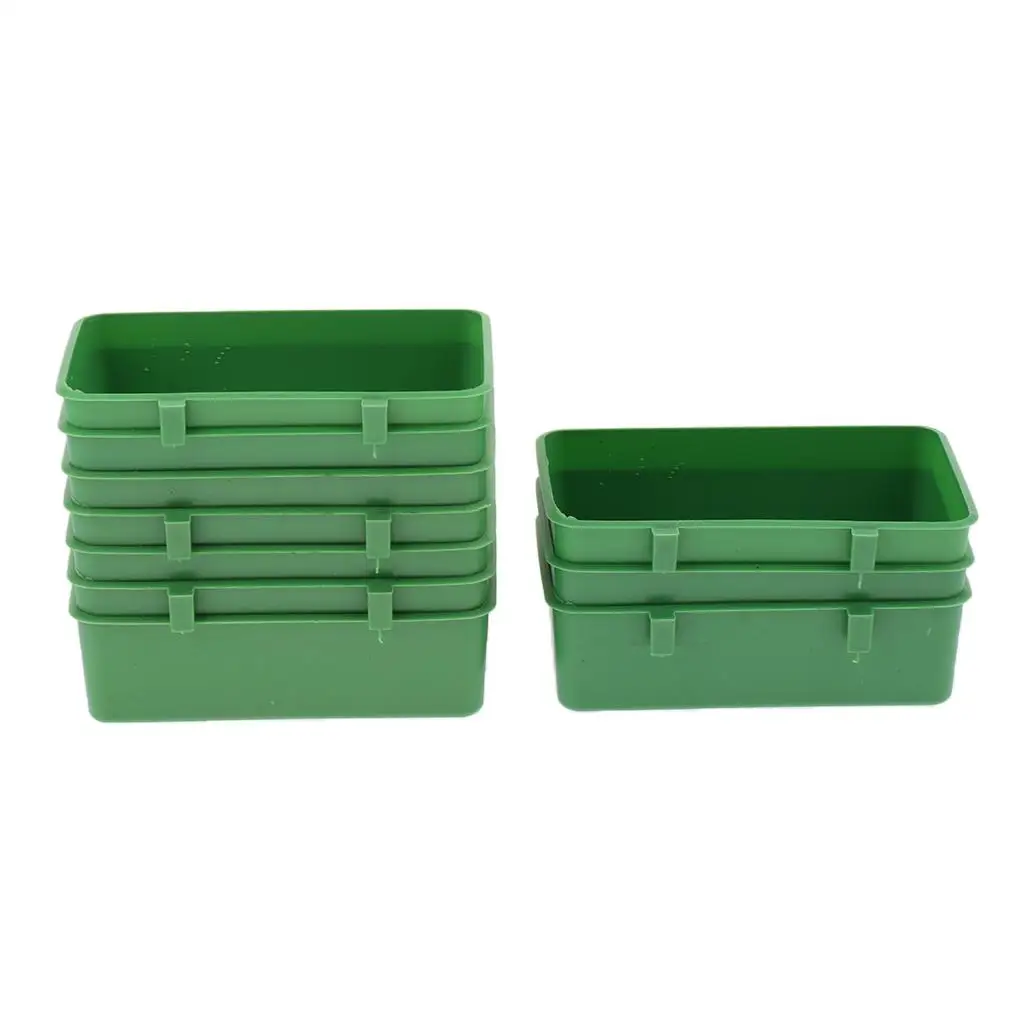 10Pcs Plastic Bird Feeder Parrot Food Water Bowl Cage Accessories for Pigeons Cockatiels Bird Feeding Supplies