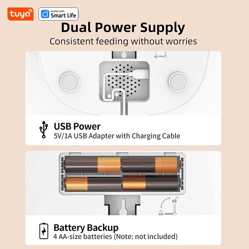 4L Automatic Pet Feeder for1/2Cats,WiFi Smart Feed Automatic Pet Feeder for Cats& Dogs,Timed Pet Food Dispenser with APP Control - Image 4