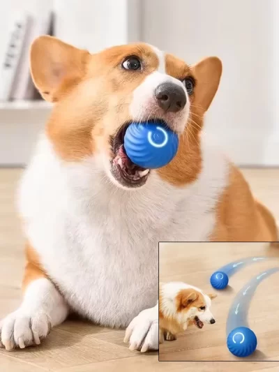 Automatic Moving Dog Toy Ball Smart USB Jumping Rotating Interactive Dog Chew Toy Ball for Puppy Ball Toys